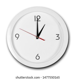 Large Round White Wall Clock White Stock Photo 1477550165 | Shutterstock