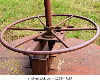 large rusty valve