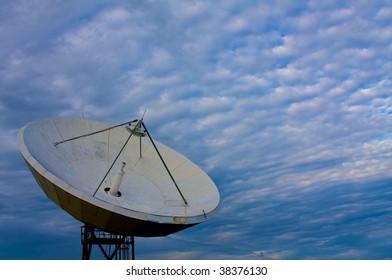 Large Satellite Dish Points Into Cloudy Stock Photo 38376130 | Shutterstock