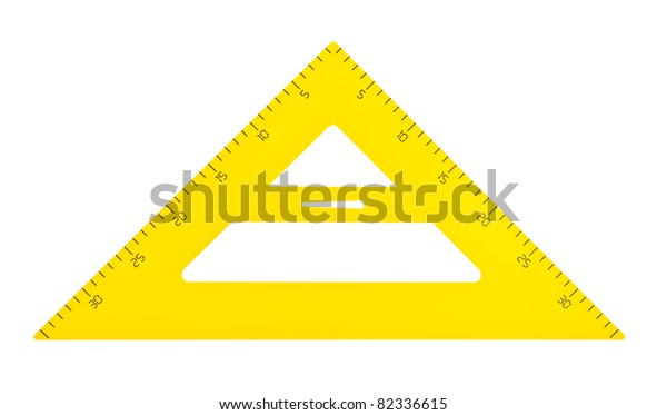 Large School Triangle Isolated On White Stock Photo (Edit Now) 82336615