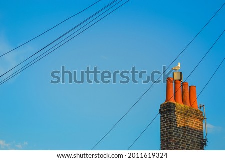 Similar – Image, Stock Photo British chimneys Town