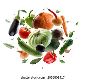 Large set of isolated vegetables on a white background - Powered by Shutterstock