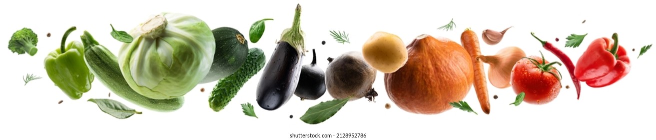 Large Set Isolated Vegetables On White Stock Photo 2128952786 ...