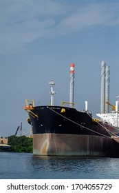 Large ship parking at the dock