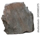 Large single flat stone on a white background