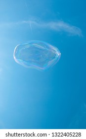 large soap bubble in the sky