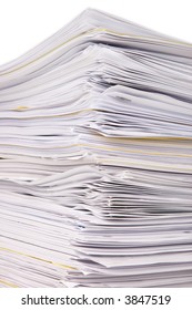 Large Stack Documents Files Overload Paperwork Stock Photo 3847519 