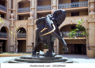 Large Statue Of An African Elephant, Sun City, South Africa