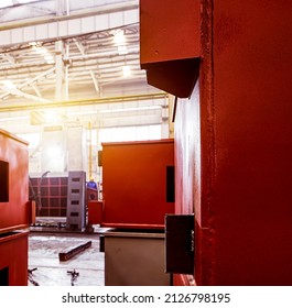 Large Steel Factory Interior Building