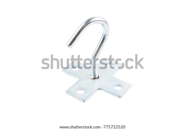 Large Steel Hook Fixtures On Wall Royalty Free Stock Image