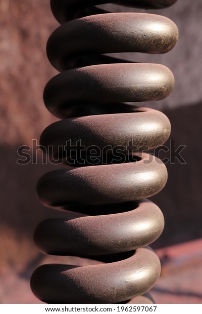 Large steel spring
background texture