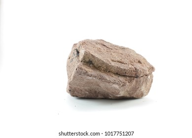 A large stone on a white background. - Shutterstock ID 1017751207