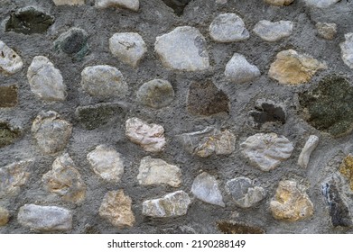 Large Stone Wall Texture Made Of Cement Construction