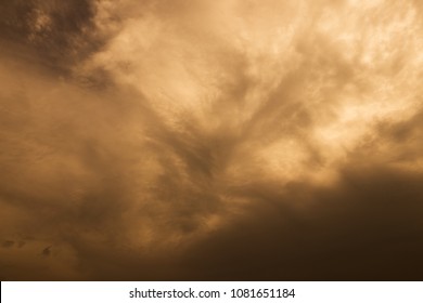 A Large Storm Formed, Powdered Dust And Sand On The Ground Were Blown Into The Clouds