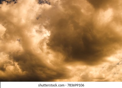 A Large Storm Formed, Powdered Dust And Sand On The Ground Were Blown Into The Clouds, Causing The Orange Glow To Look Horrible.