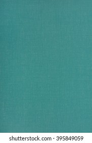 Large Swatch of Plain Dark Cyan Teal Green Burlap laying flat and smooth on a wall or table as a background with texture and extra blank room or space for copy, text, your words or design. Vertical Foto Stock