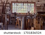 large table by the window Old vintage craftsman