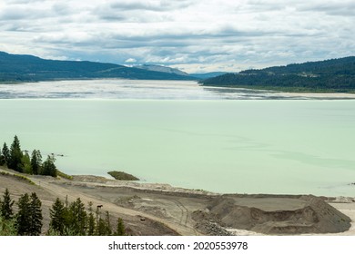 A Large Tailings Pond For A Copper Mining Operation In British Columbia, Canada