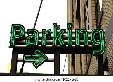 large underground parking garage in the old town area of Portland Oregon - Powered by Shutterstock