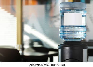 Large Water Dispenser In The Office, With Cold And Hot Taps.