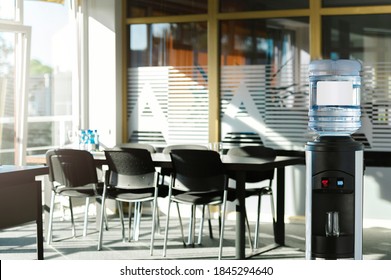 Large Water Dispenser In The Office, With Cold And Hot Taps.