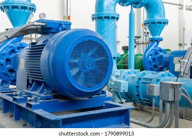 Large Water pumps with electric motor.