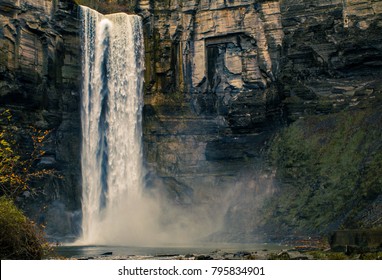 Large Waterfall With Mist