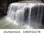 Large waterfall with a powerful flow