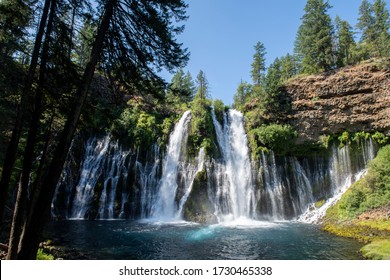 Large waterfalls in Shasta County California, Burney Falls - Shutterstock ID 1730465338