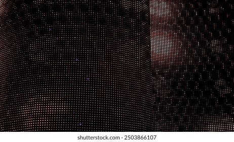 Large wave of data particles. Futuristic neon glowing surface - Powered by Shutterstock