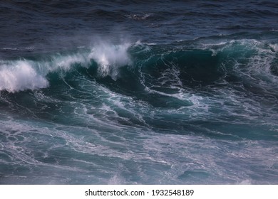 Large Waves During A Sea Storm At The Basque Coast.	
