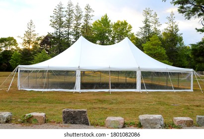large white events or wedding tent
