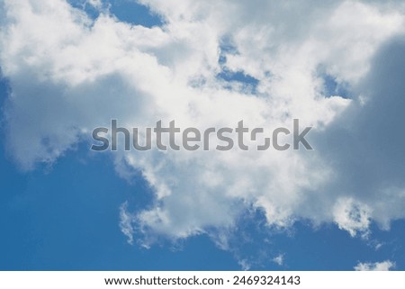 large white shapeless cloud in the sky close-up