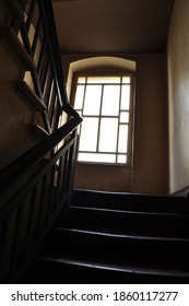 Large Window Staircase In A Tenement House Decorative Railing