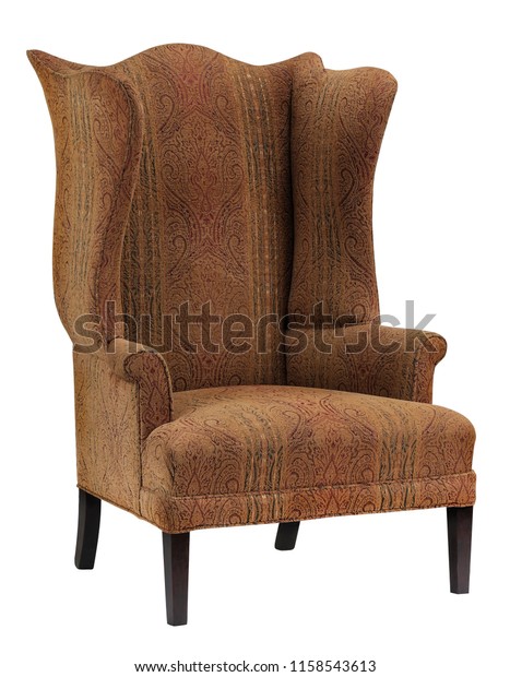 Large Wing Back Arm Chair Clipping Stock Photo Edit Now 1158543613