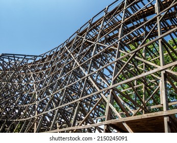 A Large Wooden Roller Coaster