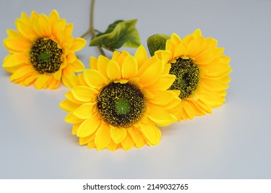 large yellow artificial sunflower flowers - Shutterstock ID 2149032765