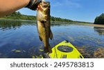 largemouth bass catch fishing from kayak