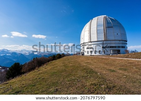 The largest observatory in Eurasia. BTA - optical telescope with a diameter of the main monolithic mirror of 6 m