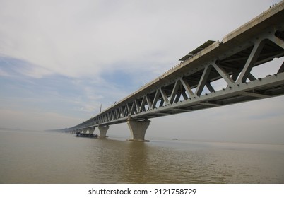 The largest project of Bangladesh (The Padma Bridge). - Shutterstock ID 2121758729