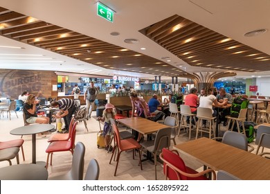 Larnaca, Cyprus - November 12. 2019. Food Court Area At International Airport