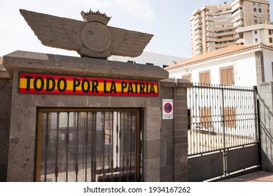 Las Palmas, Gran Canaria, Spain,29th September 2020: Entrance To A Barracks Of The Spanish Civil Guard.Guardia Civil Is The Oldest Law Enforcement Agency And One Of Two National Police Forces In Spain