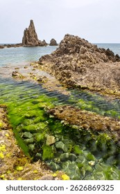 Arrecife Las Sirenas, Arrecife de las Sirenas, Parque Natural Cabo de Gata-Níjar, Reserva de la Biosfera, Almería, Andalucía, España, Europa