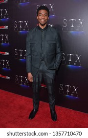 LAS VEGAS - APR 02:  Chadwick Boseman arrives for the CinemaCon 2019 - STXfilms presentation "The State of the Industry: Past, Present and Future' on April 02, 2019 in Las Vegas, NV                