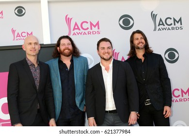 LAS VEGAS - APR 2:  Jon Jones, James Young, Mike Eli, Chris Thompson At The Academy Of Country Music Awards 2017 At T-Mobile Arena On April 2, 2017 In Las Vegas, NV