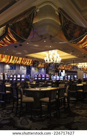 Las Vegas Bellagio Poker Tables October Stock Photo Edit