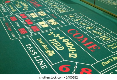 A Las Vegas Casino Craps Table Layout