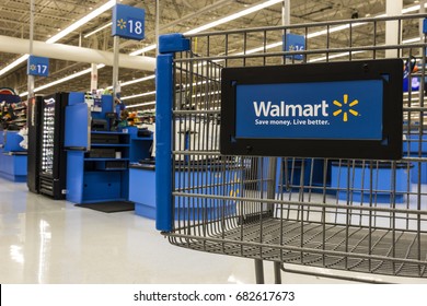 Las Vegas - Circa July 2017: Walmart Retail Location. Walmart is an American Multinational Retail Corporation XIV
