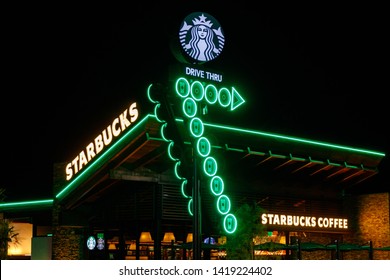 Las Vegas - Circa June 2019: Starbucks Retail Coffee Store. Starbucks Serves Coffee And Pumpkin Spice Lattes I