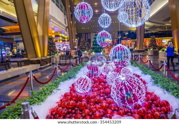 Las Vegas Dec 18 Christmas Decorations Royalty Free Stock Image